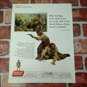 Continental Insurance - War Combat Military Soldiers - Vtg 1961‎ PRINT AD